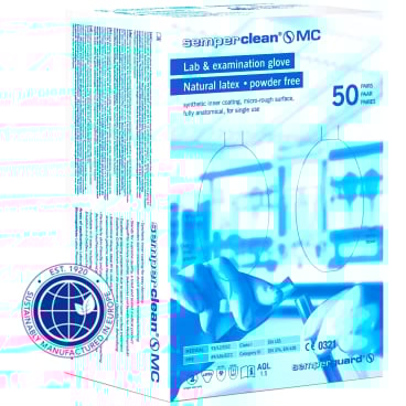 Semperclean Einmalhandschuhe, MC Latex, naturfarben