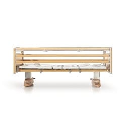 Bettgitter Trix im Einsatz - montiert am Pflegebett Velino für mehr Sicherheit - Med-Praxisbedarf