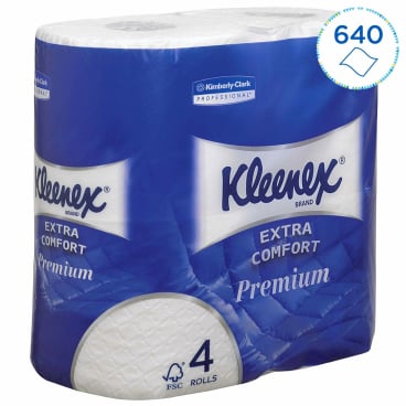 KLEENEX® Toilettenpapier Rollen, 4-lagig, weiß