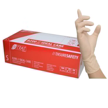 NITRAS IDEAL CARE Latex Einmalhandschuhe, naturfarben