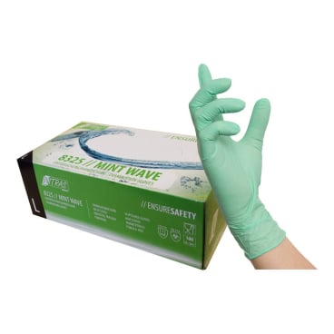 NITRAS MINT WAVE Nitril Einmalhandschuhe, grün