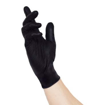 NITRAS TOUGH GRIP N Einmalhandschuhe, schwarz