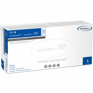MaiMed® solution 100 white Einmalhandschuhe, Nitril