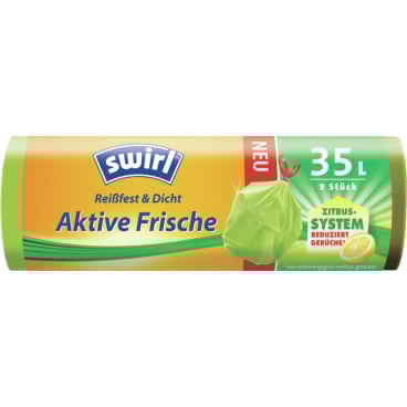 Swirl® Müllbeutel Reißfest, Aktive Frische, 35 Liter