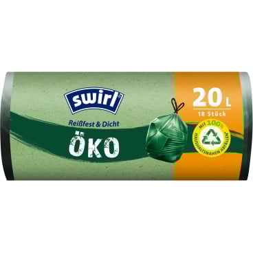 Swirl® Öko Müllbeutel Reißfest, 20 Liter