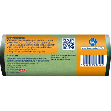 Swirl® Öko Müllbeutel Reißfest, 35 Liter