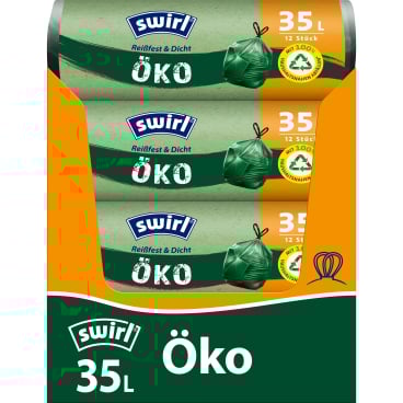 Swirl® Öko Müllbeutel Reißfest, 35 Liter