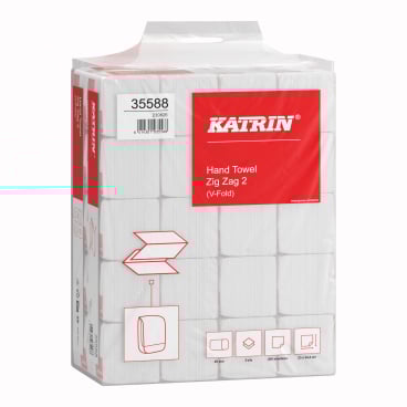 KATRIN V-Falz Falthandtücher Zick Zack 200 Blatt, Handy Pack