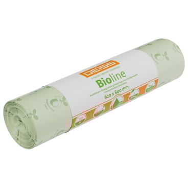 DEISS BIOLINE Bioabfallsäcke 60 Liter ecovio® Biokunststoff