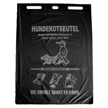 HDPE-Hundekotbeutel 25 x 31 cm, schwarz