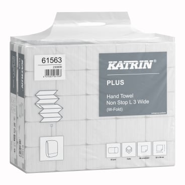 KATRIN Plus W-Falz Falthandtücher Non Stop L Wide 90 Blatt