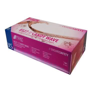 NITRAS CANDY WAVE Nitril Einmalhandschuhe, magenta