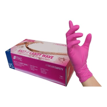 NITRAS CANDY WAVE Nitril Einmalhandschuhe, magenta