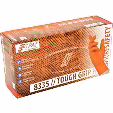 NITRAS TOUGH GRIP N Einmalhandschuhe, orange