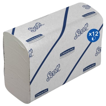 SCOTT® Essential Papierhandtücher, weiß, 2-lagig, 21,2 x 18,6 cm
