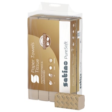 Satino PureSoft Handtuchpapier, W-Falz, 2-lagig, PT2-kompatibel