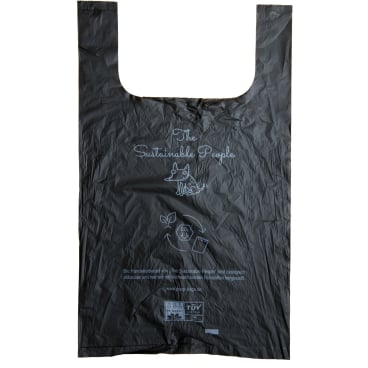 TSP Bio Hundekotbeutel Comfort Großrolle, schwarz, 23 x 38 cm