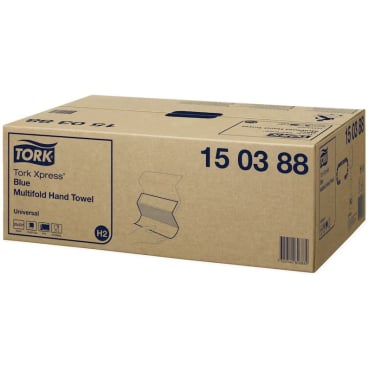 Tork Xpress® Multifold Papierhandtücher, H2, 23,4 x 21,3 cm, blau