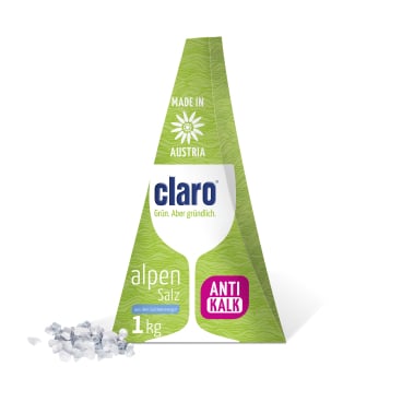 claro Alpensalz in der Pyramide für Spülmaschinen