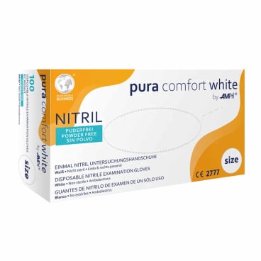 puracomfort white Nitrilhandschuhe, puderfrei, weiß