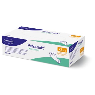 Peha-soft® Latex protect Untersuchungshandschuh, puderfrei