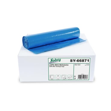 Sobsy Müllbeutel, Typ 60, 120 Liter, blau