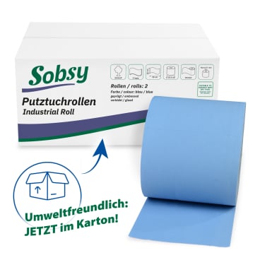 Sobsy Putztuchrolle, Industriepapierrolle ? 25 cm, 2-lagig