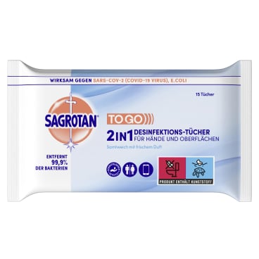 SAGROTAN 2in1 Desinfektionstücher