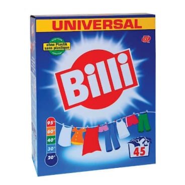 Billi Waschmittel Pulver, 45 Waschladungen