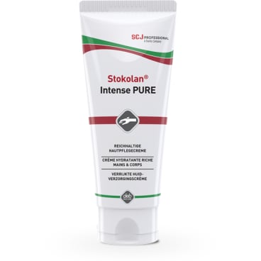 SC Johnson GmbH - Stokolan® Intense PURE reichhaltige Hautpflegecreme, unparfümiert - 100 ml Tube