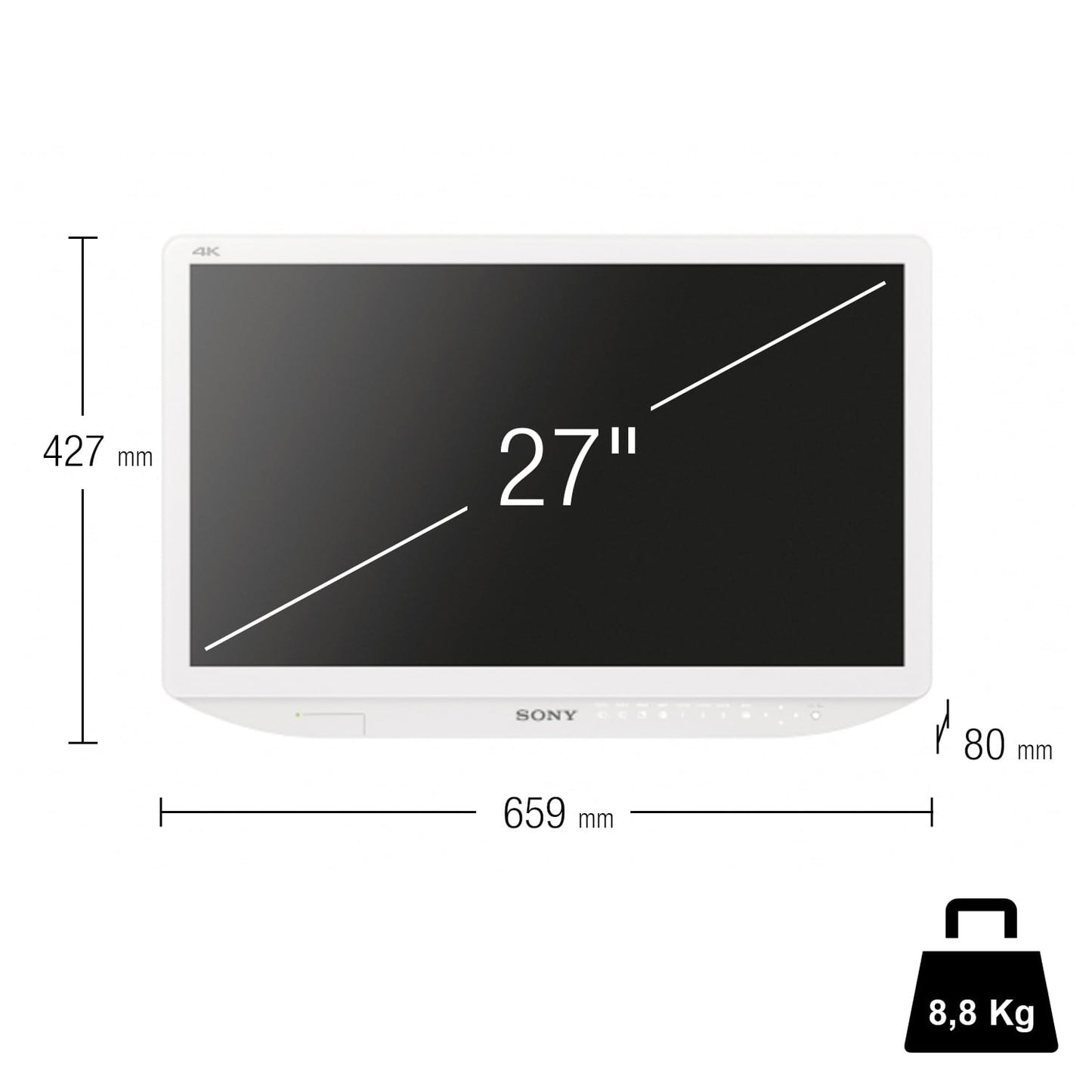 SONY LMD-X2700MD Medizinischer Monitor 27"-4K-2D-LCD
