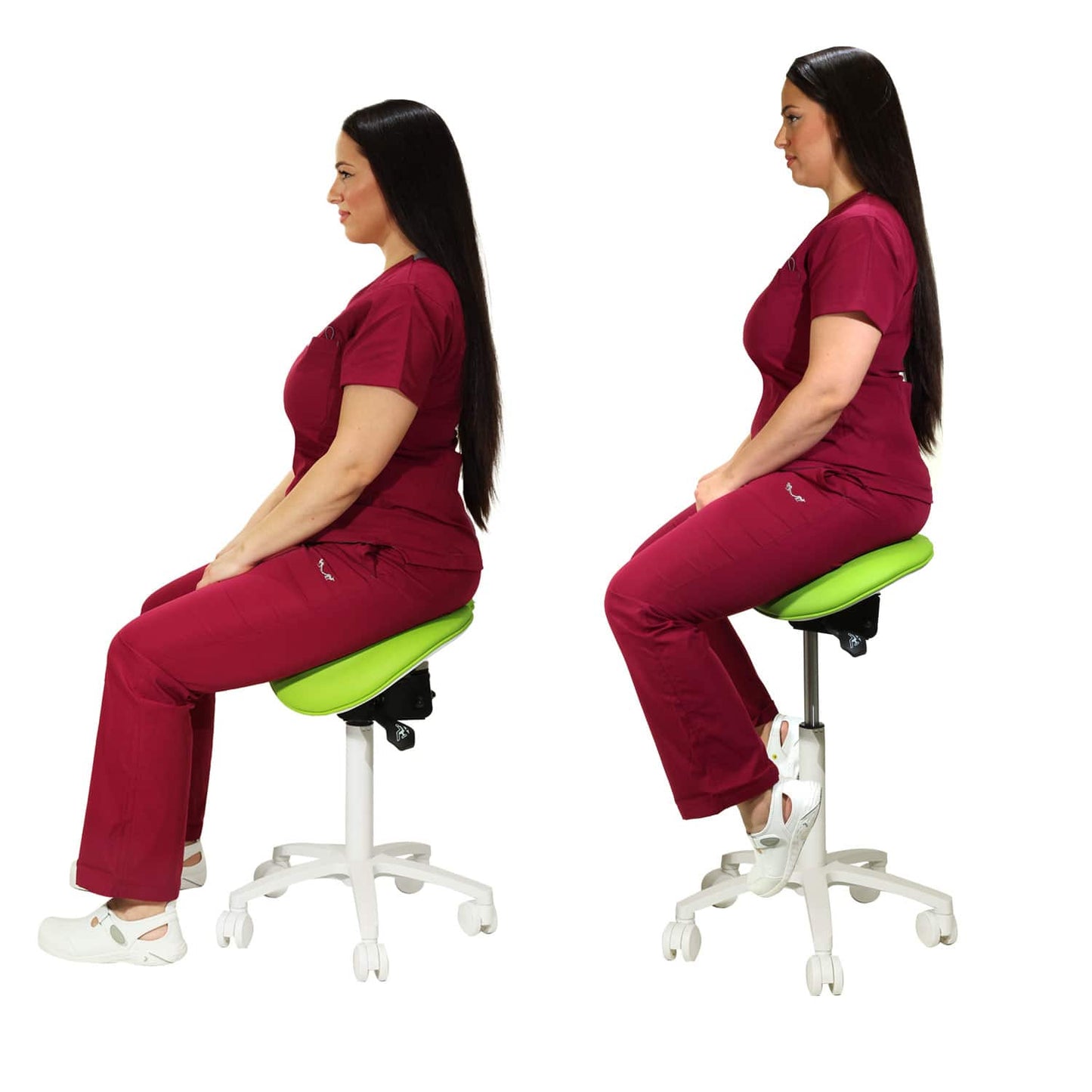 Sattelhocker mit geteilter Sitzfläche