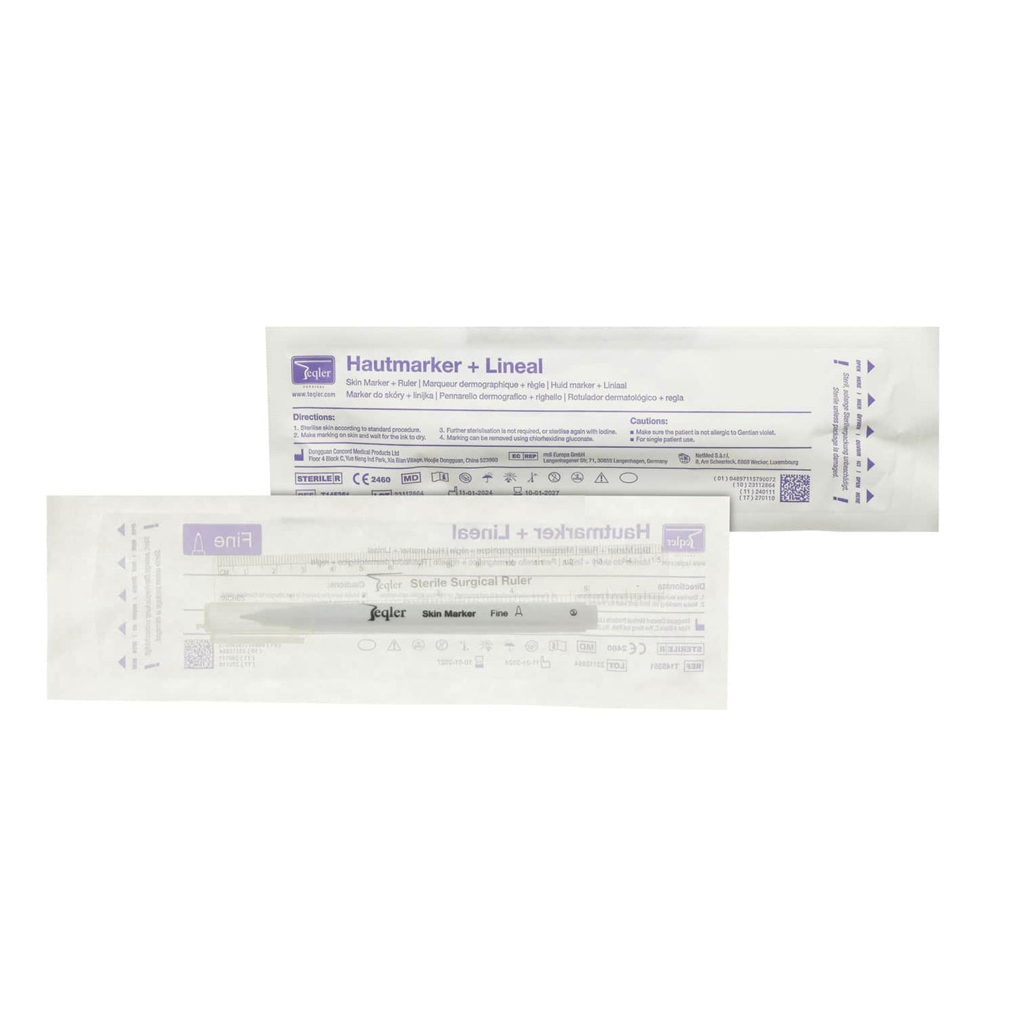Sterile Hautmarker mit Lineal