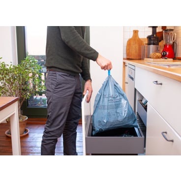 TSP Recycling Zugband-Müllbeutel, 20 Liter, 45 x 50 cm