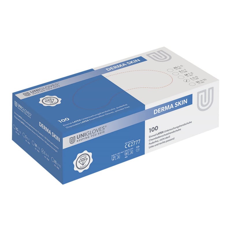 derma skin handschuhe Einmalhandschuhe Unigloves Derma Skin – Med-Praxisbedarf