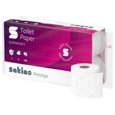 Satino prestige Toilettenpapier, 4-lagig, hochweiß, MT1