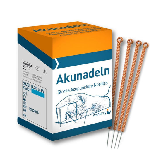 Akupunkturnadeln mit Kupfergriff