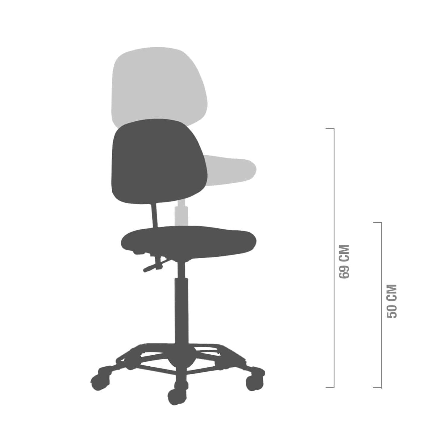 Arbeitsdrehstuhl weiß