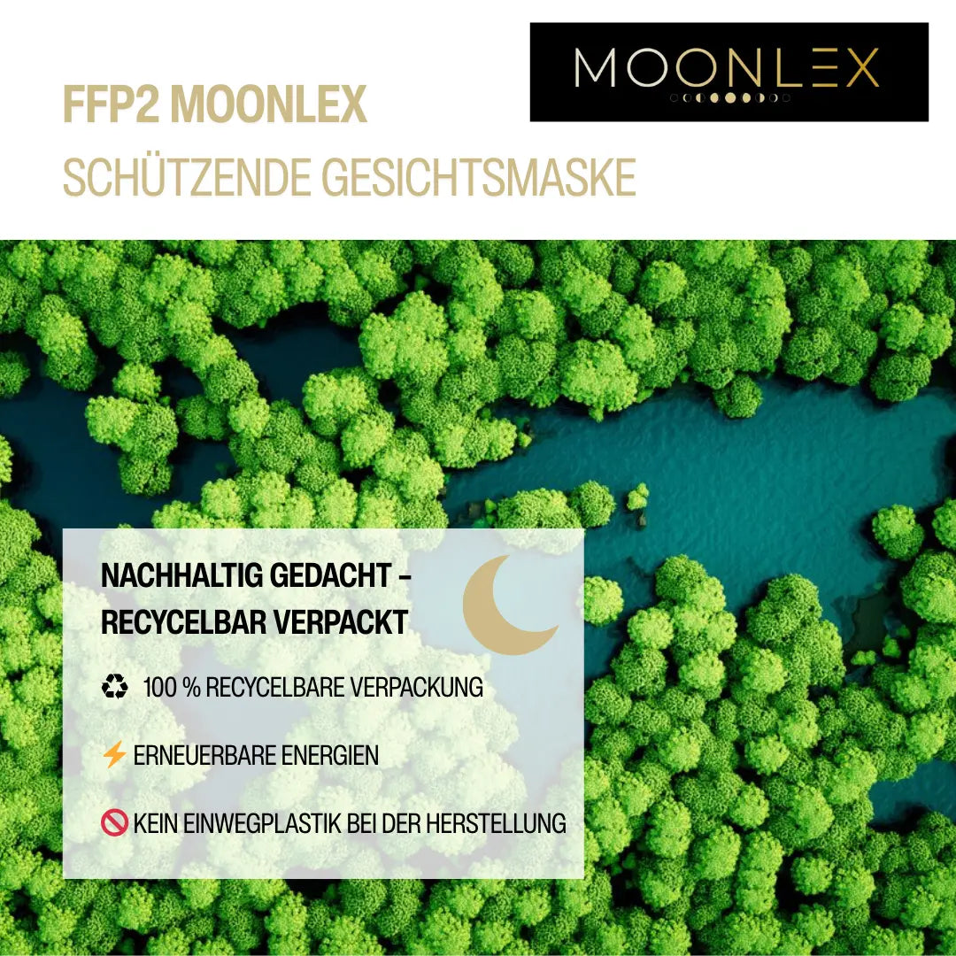 FFP2 Atemschutzmaske, einzeln verpackt - Moonlex